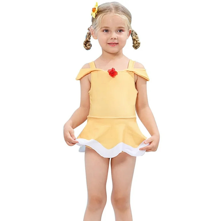 KAWELL Little Girls Two-Piece Summer Swimwear Role Play Bikini Swim Suit Toddler Tankini Red 3-10... | Walmart (US)