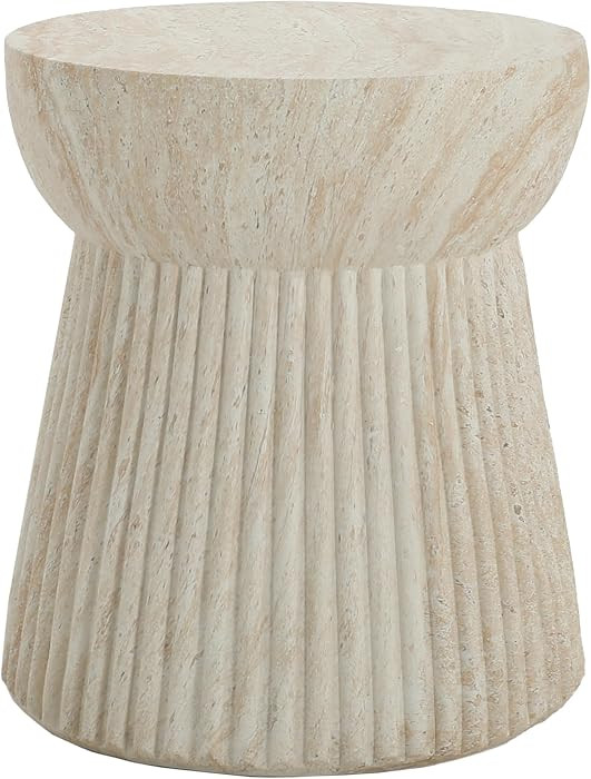 Merax Outdoor Lightweight Concrete Side Table 15"x17" Weather Resistant Garden Balcony Patio End ... | Amazon (US)