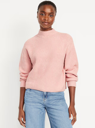 SoSoft Cropped Mock-Neck Sweater | Old Navy (US)