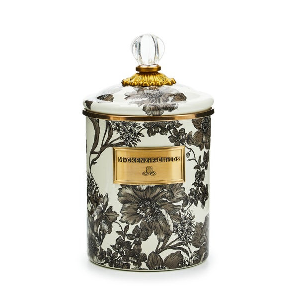 MacKenzie-Childs Sterling English Garden Medium Canister | MacKenzie-Childs