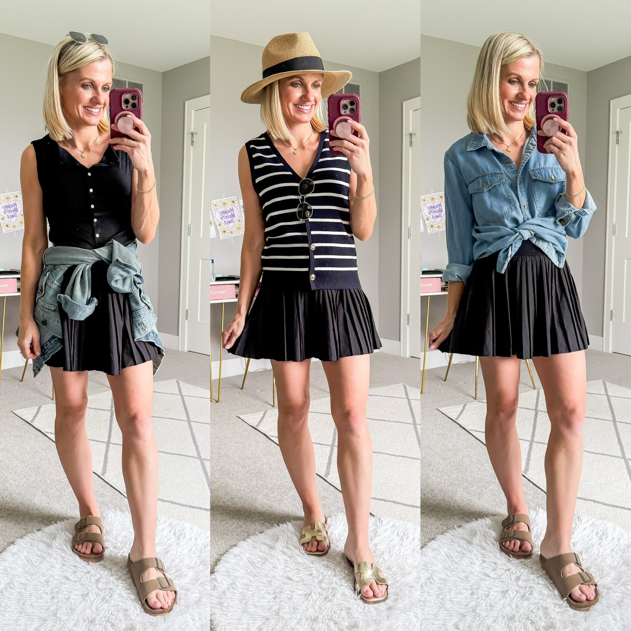 Summer capsule wardrobe outfits with a pleated skort  

#LTKSeasonal #LTKStyleTip #LTKSaleAlert