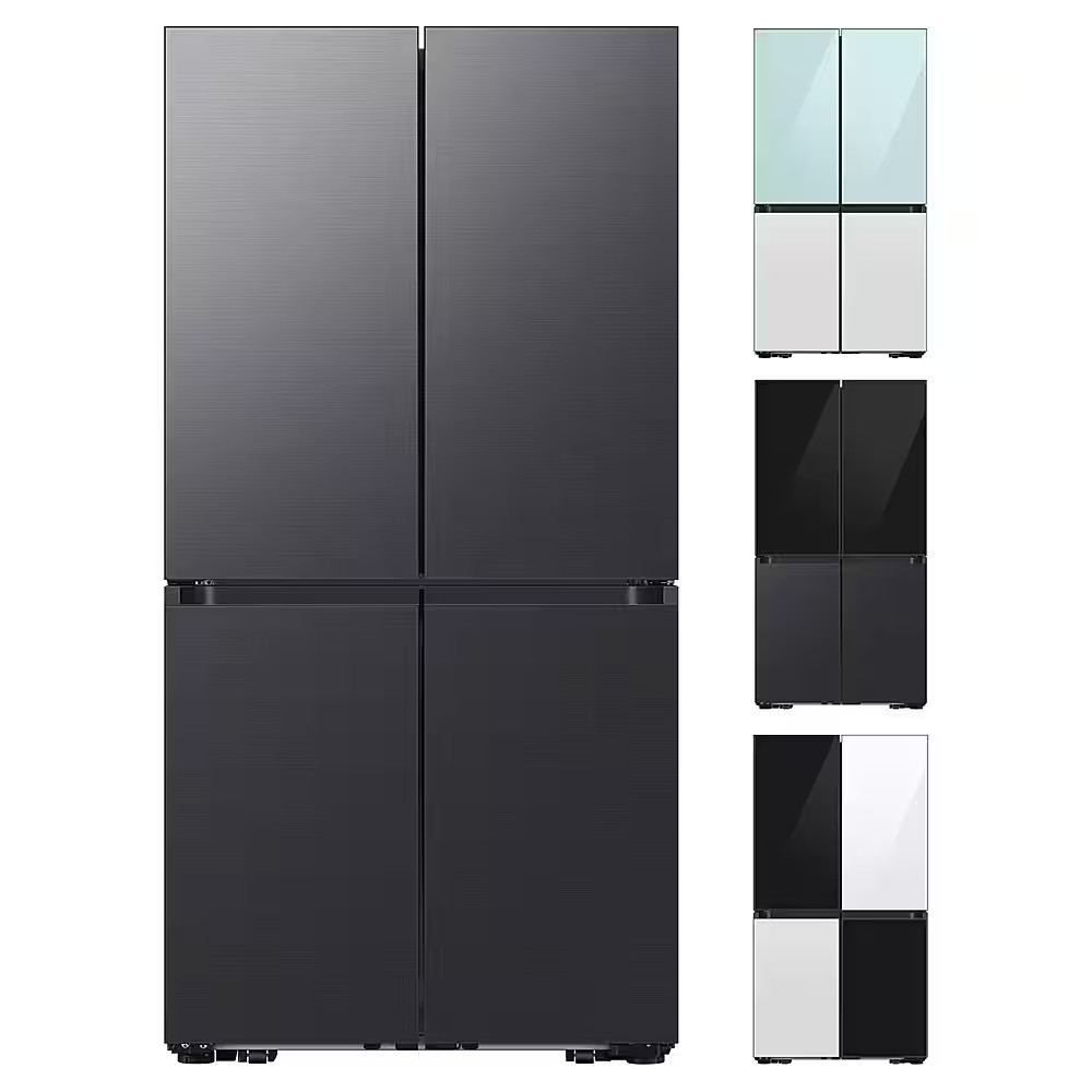 Samsung Bespoke 29 Cu. Ft. 4-Door Flex French Door Refrigerator with Beverage Center (panels sold... | Best Buy U.S.