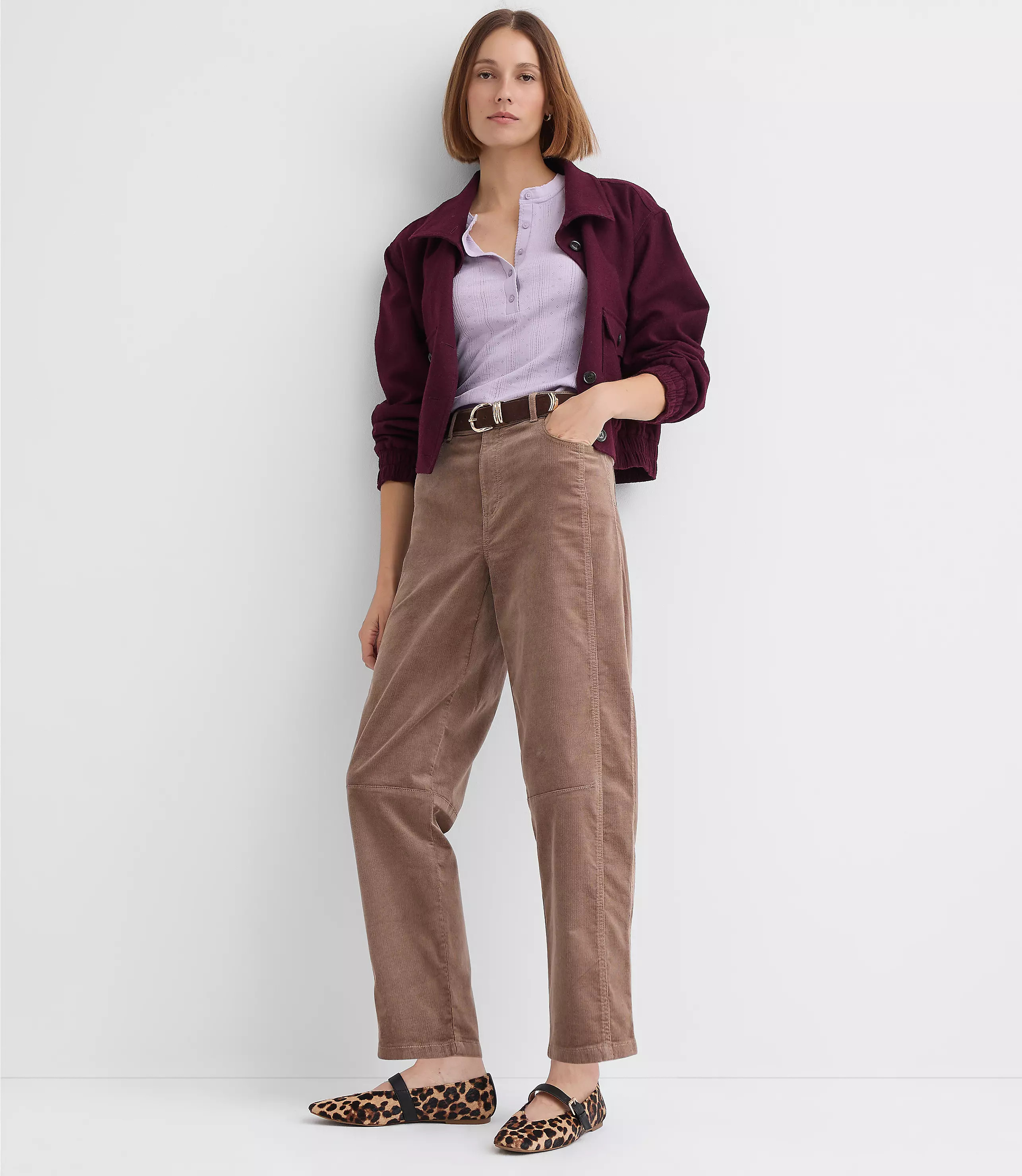 Tall Barrel Corduroy Pants | LOFT