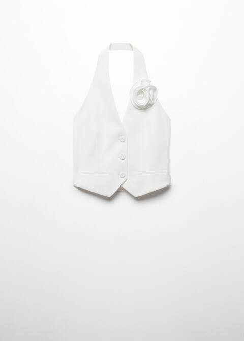 Gilet empiècement fleur | MANGO (FR)