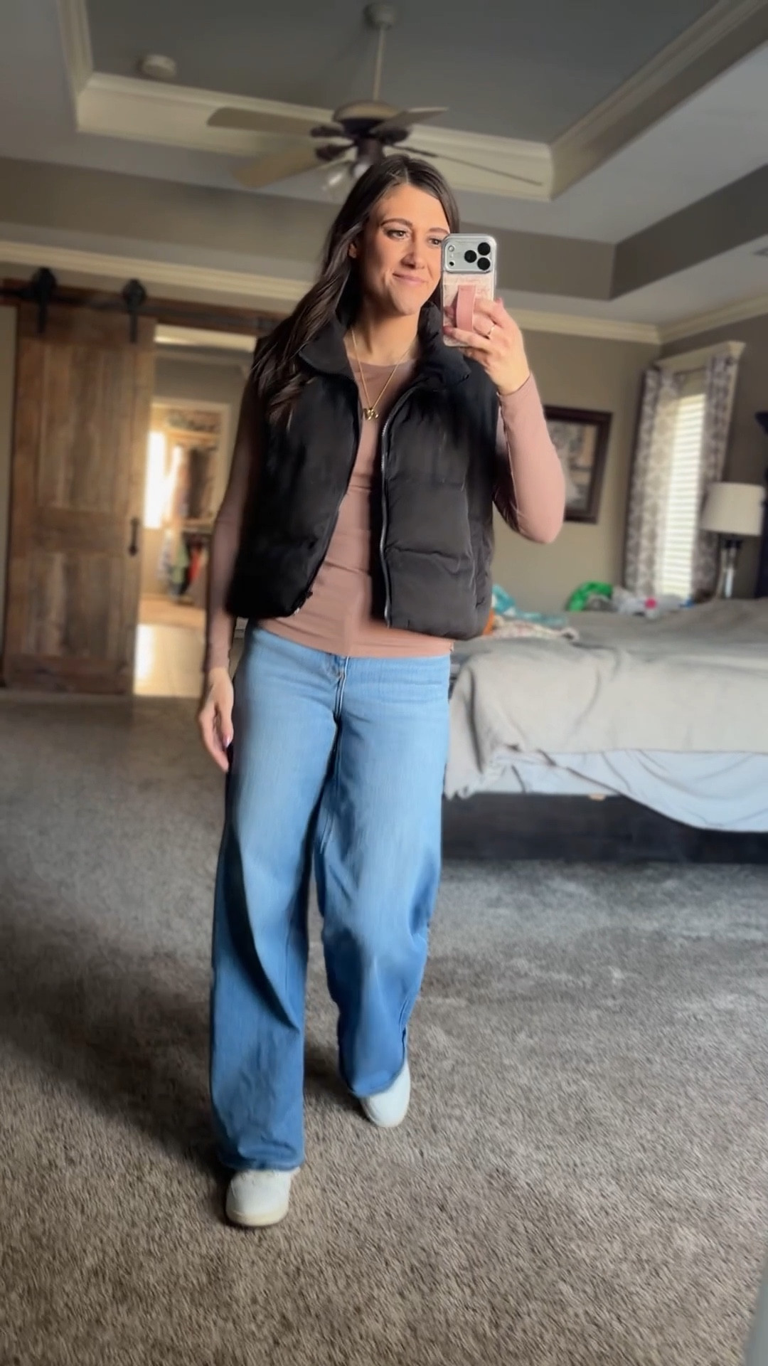 Cute but comfy mom outfit!!! these jeans are a staple in my wardrobe, and this Amazon top is perfect for layering. I have multiple colors in it!!! ￼

#LTKmomlife #LTKootd #LTKdayinmylife