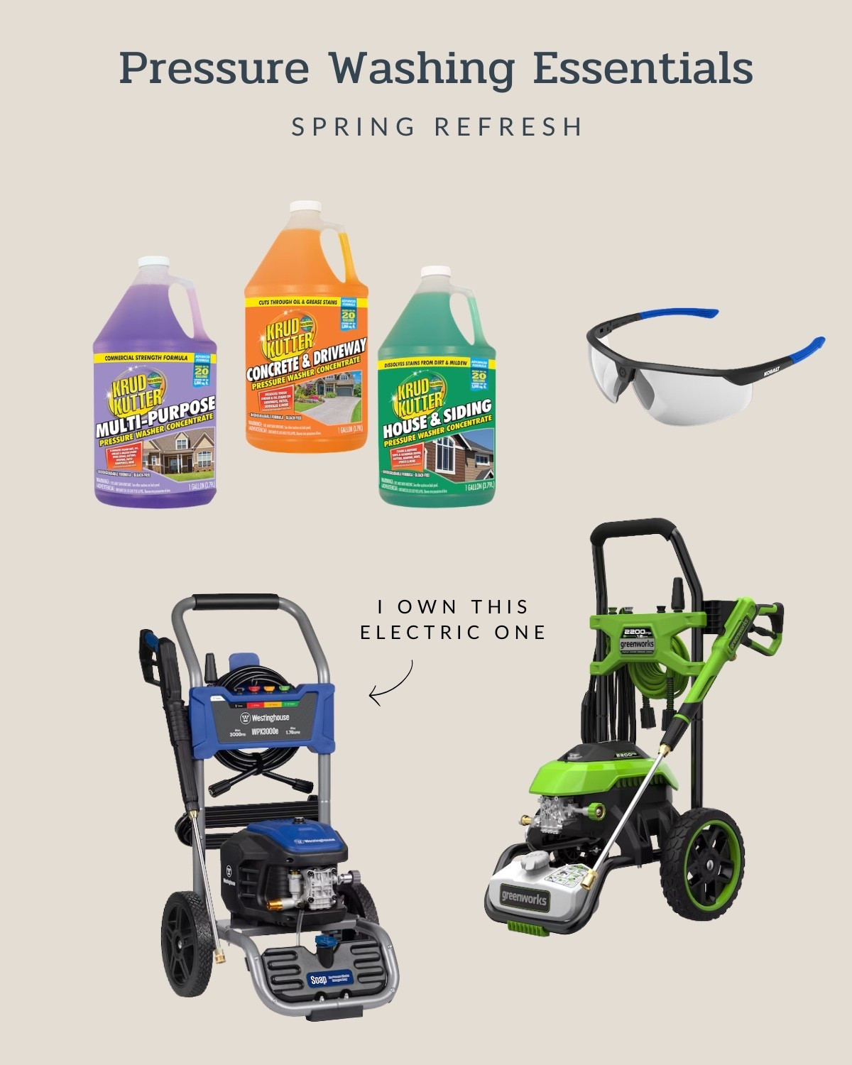 #ad #LowesPartner One of my favorite tools is a pressure washer. You can get your entire backyard sparkling with a little bit of work. I use the Krud Kutter multipurpose to clean my furniture, deck, and outdoor kitchen. It's on sale during the @lowes SpringFest. 

#LTKSeasonal #LTKSaleAlert #LTKHome