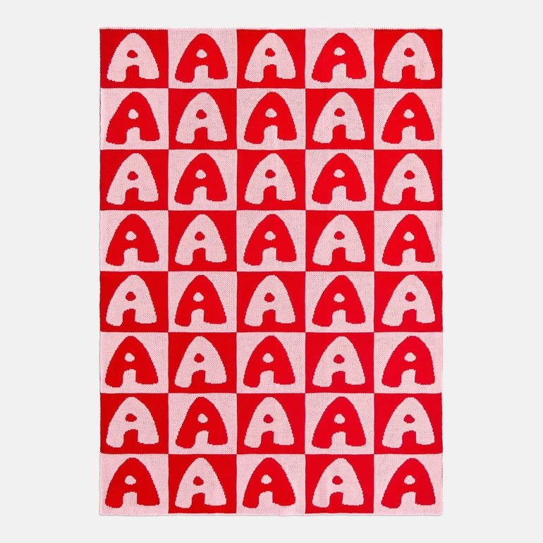 Bubble On Repeat Custom Blanket - Red/Pink | BaubleBar