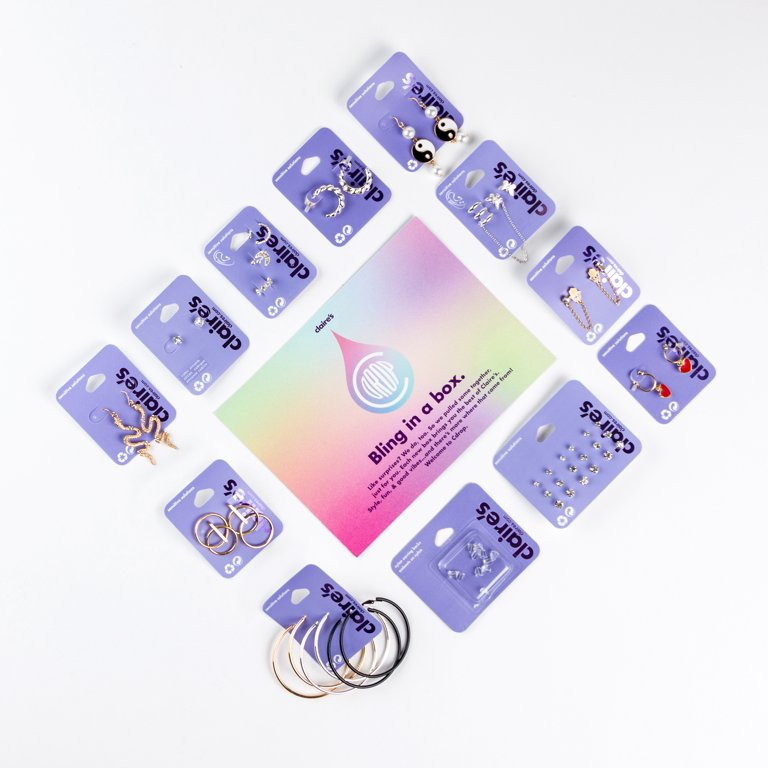 Claire’s 12pc Box Set, Earrings for Pierced Ears, Assortment of Trendy Earrings, Cute Gift, 767... | Walmart (US)