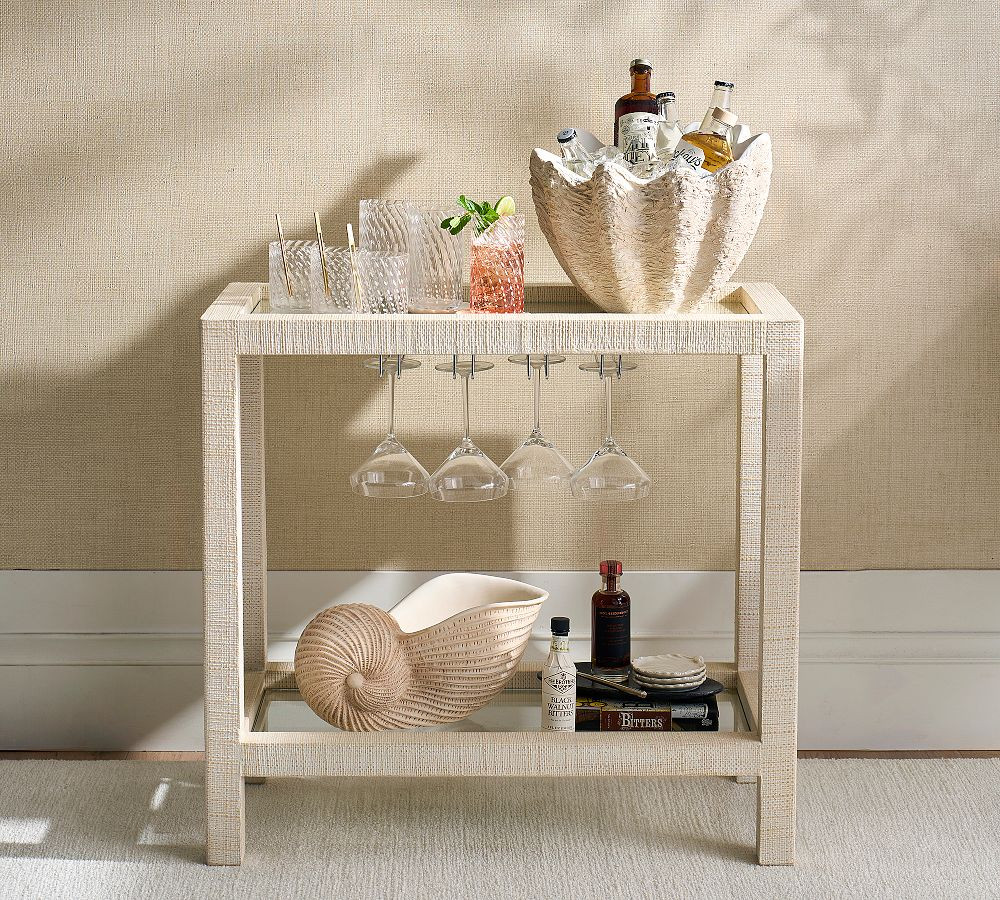 Cape Woven Bar Cart (32") | Pottery Barn (US)