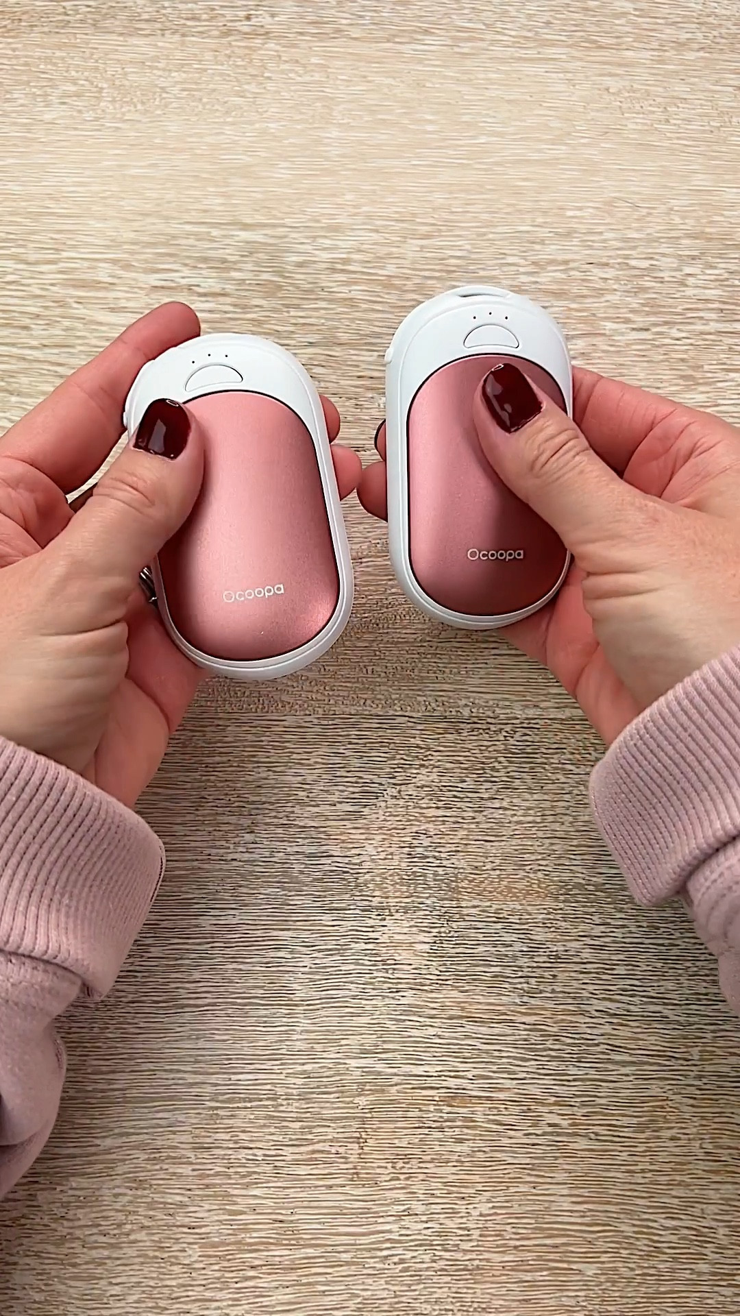 Hi, friends!
Are you like me and always have cold hands? these dual rechargeable hand warmers will be your new best friend. Within seconds your cold hands will be roasty toasty warm and comfortable. There’s 3 temperature settings up to 126°F. 

And they’re magnetic so you can use them like this or store them together so one doesn’t go missing like your socks. 

They come with two silicon wrist straps and a dual end charger so you can charge both at once. 

They’re slim and portable and would make a great stocking stuffer. 

#founditonamazon #stockingstuffers #handwarmer #camping #raynaud’s 

#LTKVideo #LTKSeasonal #LTKGiftGuide