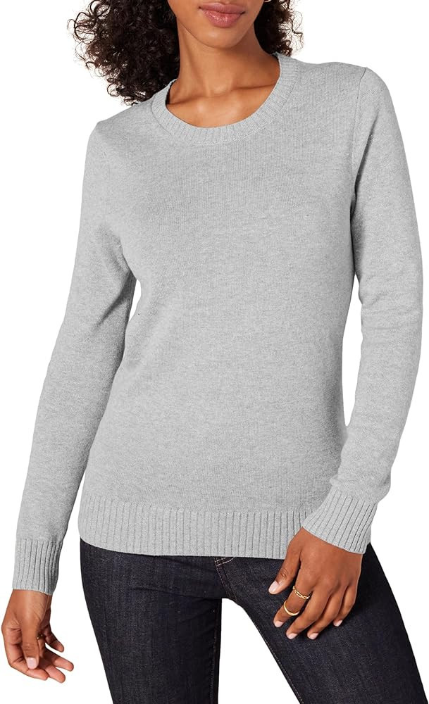 Amazon Essentials Women's 100% Cotton Crewneck Sweater (Available in Plus Size) | Amazon (US)