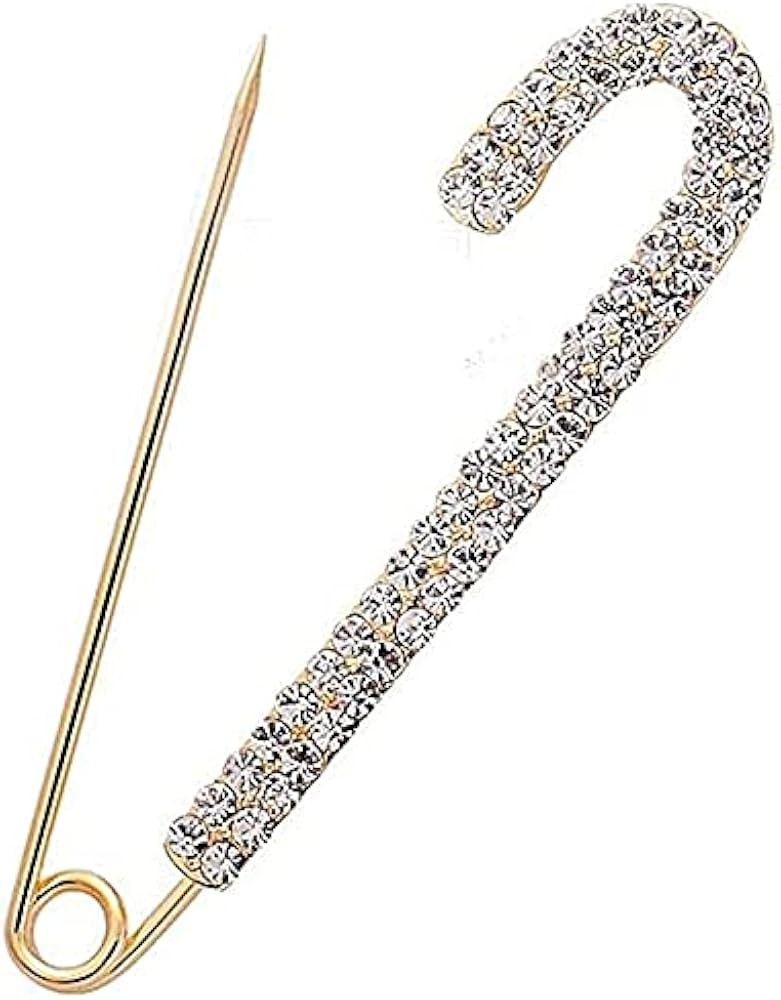 Big Safety Pin Brooch for Gold Sweater Shawl Clips Jewelry Collar Brooch Pin for Women | Amazon (US)