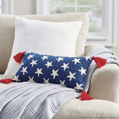 Star Print Hook Pillow | Grandin Road | Grandin Road
