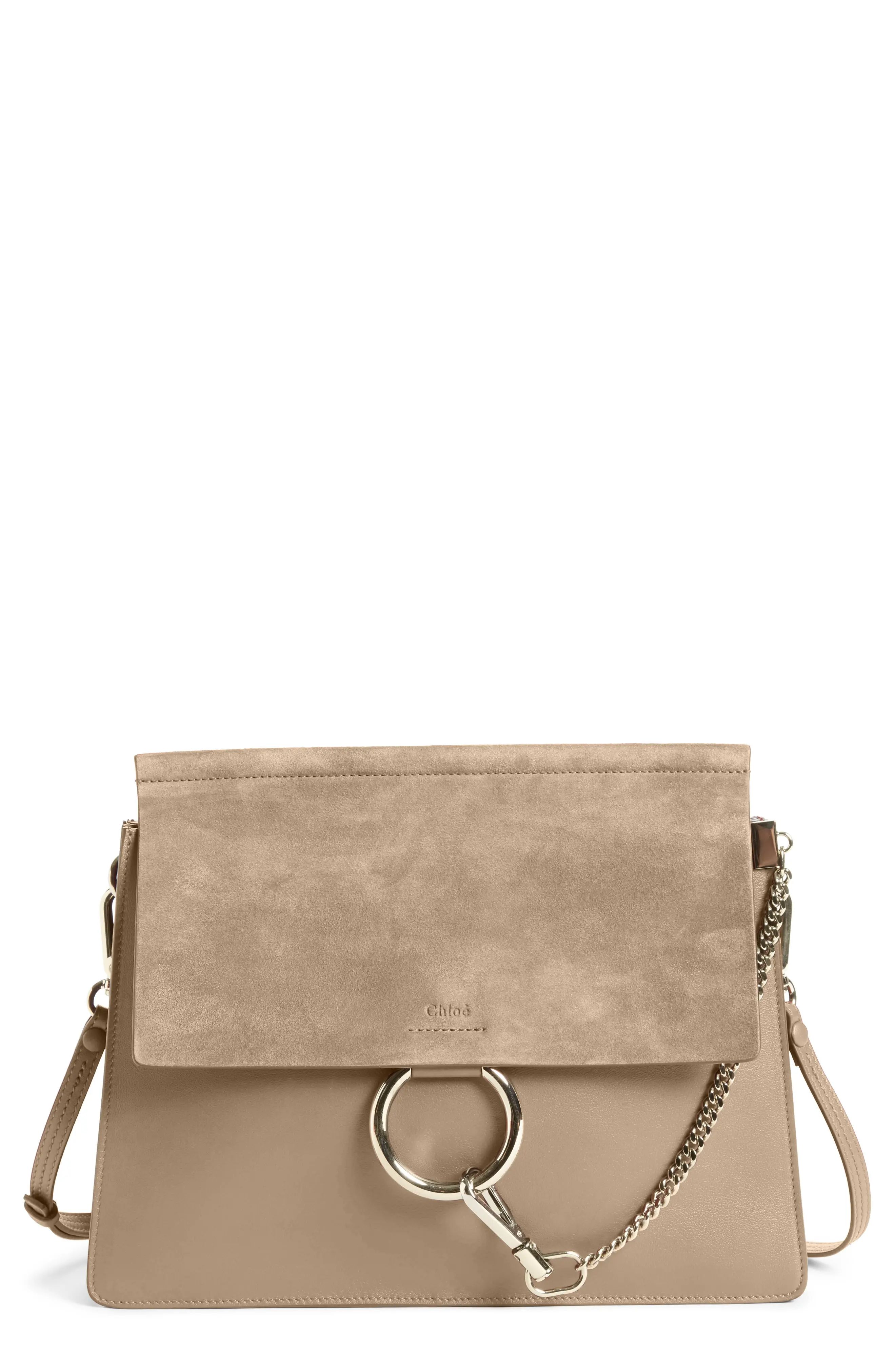 Faye Suede & Leather Shoulder Bag | Nordstrom