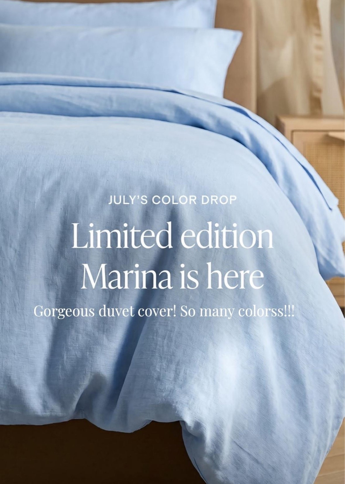 This is a popular duvet cover from one of my favorite stores! New drop in this beautiful blue! There’s so many color options though!


Bedding, bedroom, primary bedroom, guest bedroom, duvet cover, comforter, dorm room bedding, dorm room, college bedding

#LTKHome #LTKdayinmylife #LTKmomlife

#LTKHome #LTKmorningroutine #LTKdayinmylife
