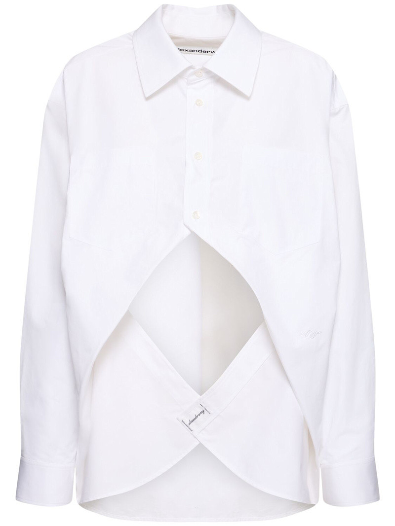 Asymmetrical poplin shirt | Luisaviaroma