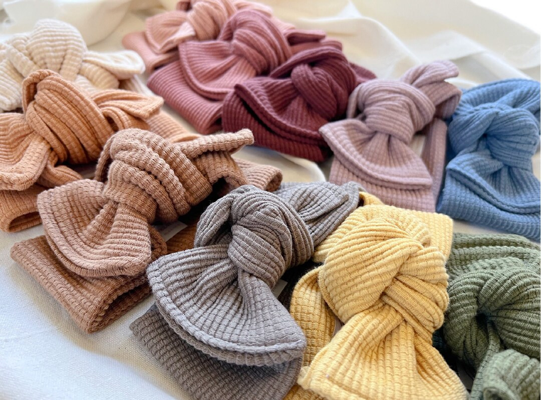 Organic Waffle Knit Baby Headband Baby Photo Headband - Etsy | Etsy (US)