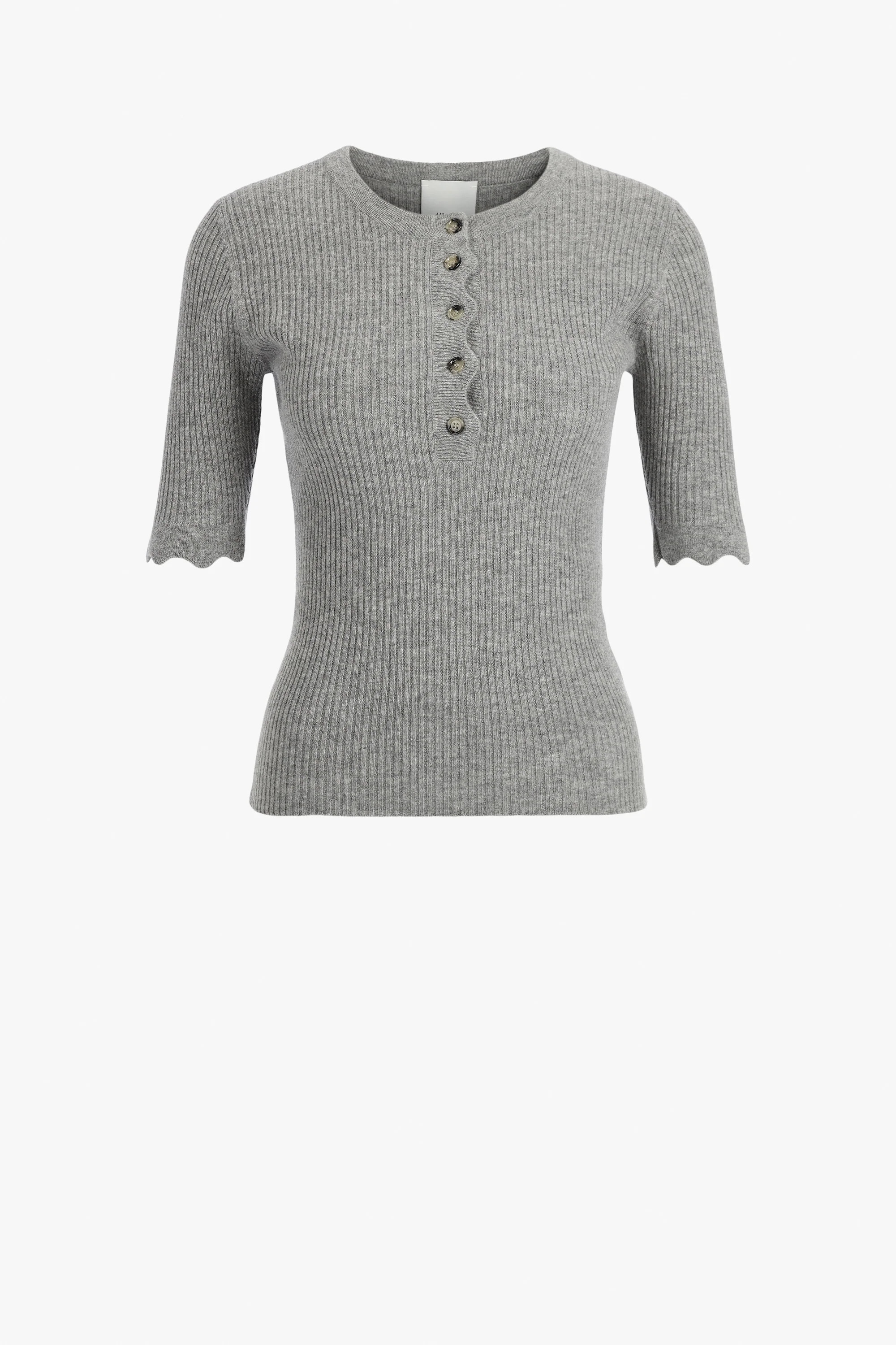 Pullover Henley Rib in Grau | ANITA HASS