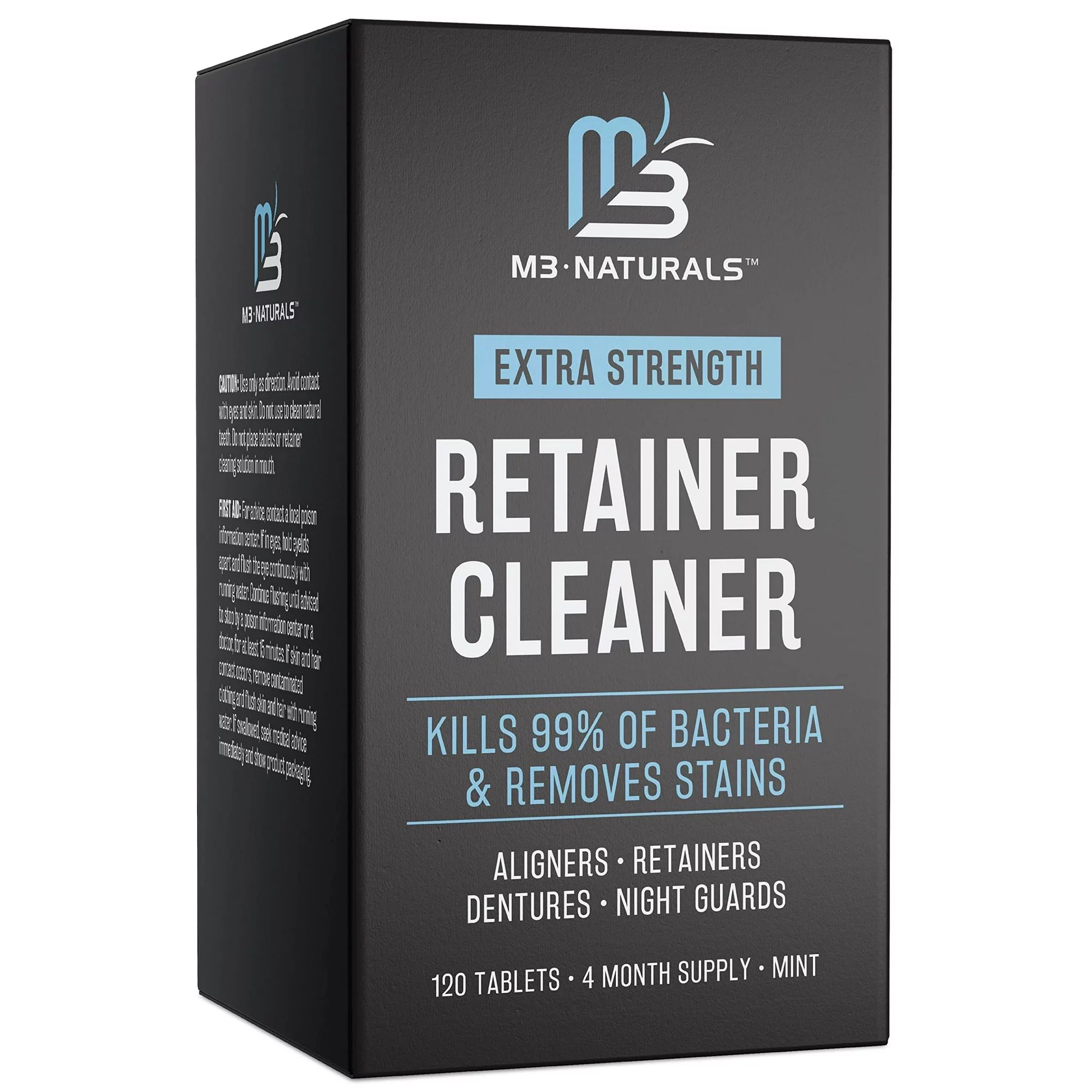 M3 Naturals Retainer and Denture Cleaning Tablets Removes Bacteria Bad Odors Discoloration Stains... | Walmart (US)
