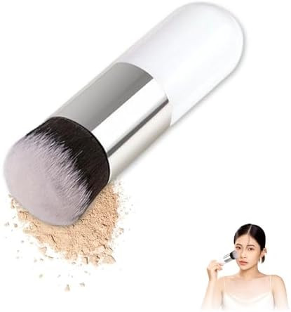 Mini Foundation Brush for Travel Cute Flat Chubby Makeup Brushes Dense Firm Buffer Brushs Blendin... | Amazon (US)