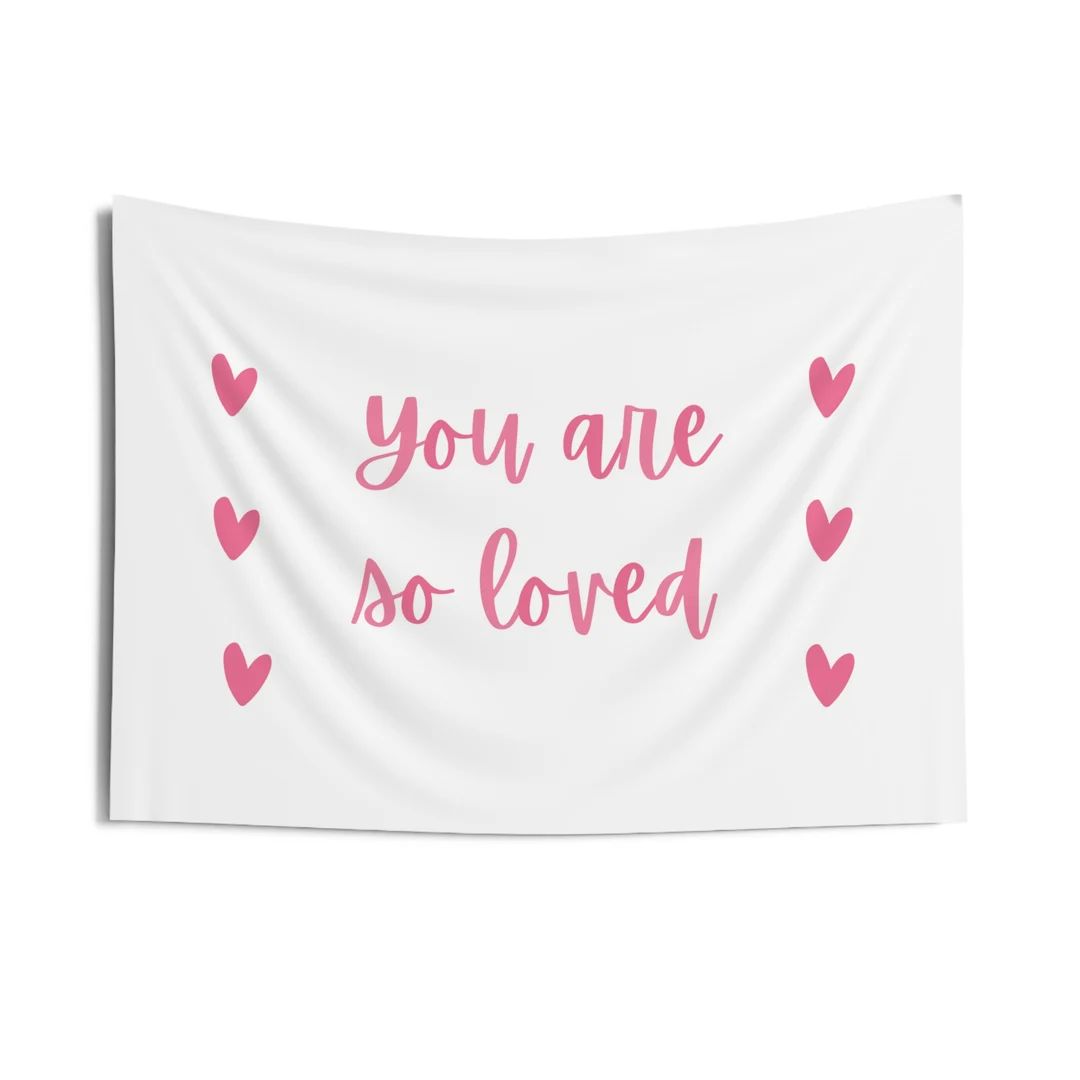 You Are so Loved Indoor Wall Tapestry - Etsy | Etsy (US)