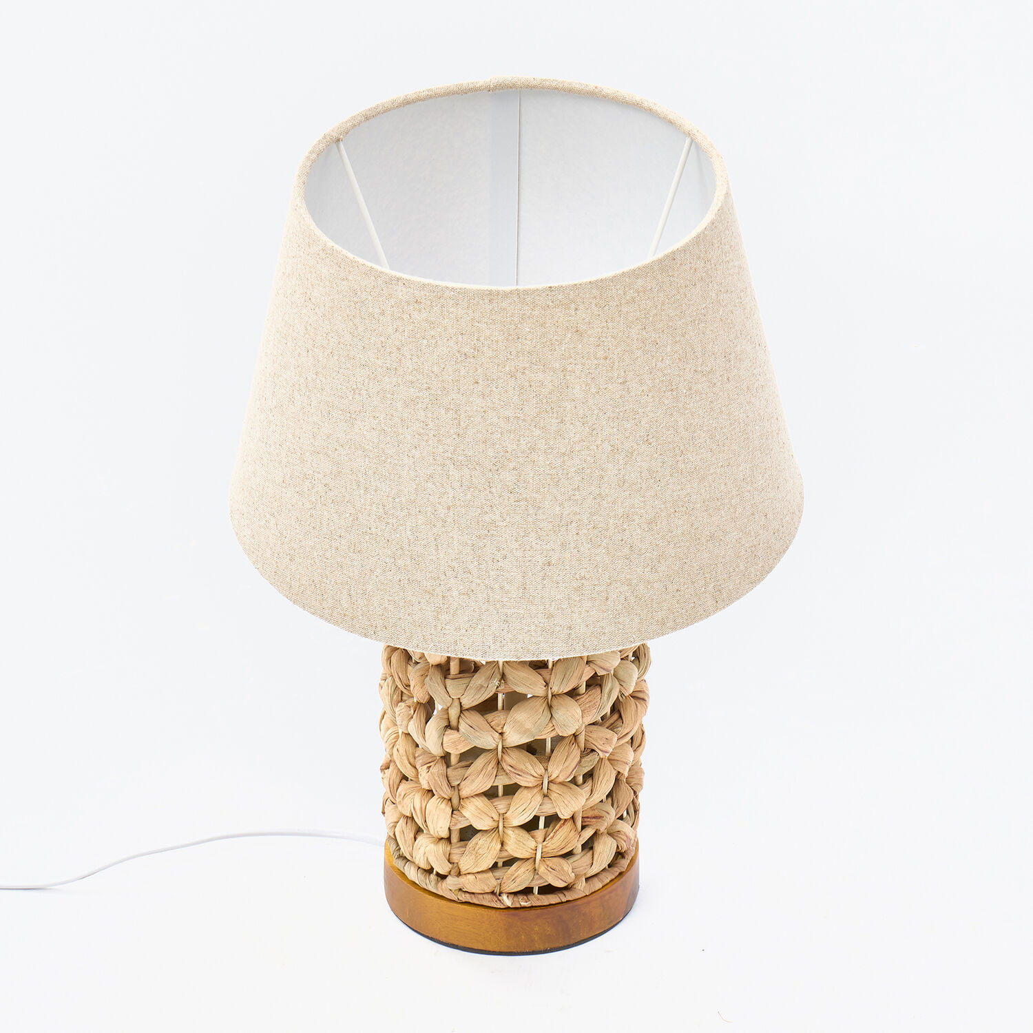 Brown Woven Table Lamp 43x28cm | TK Maxx