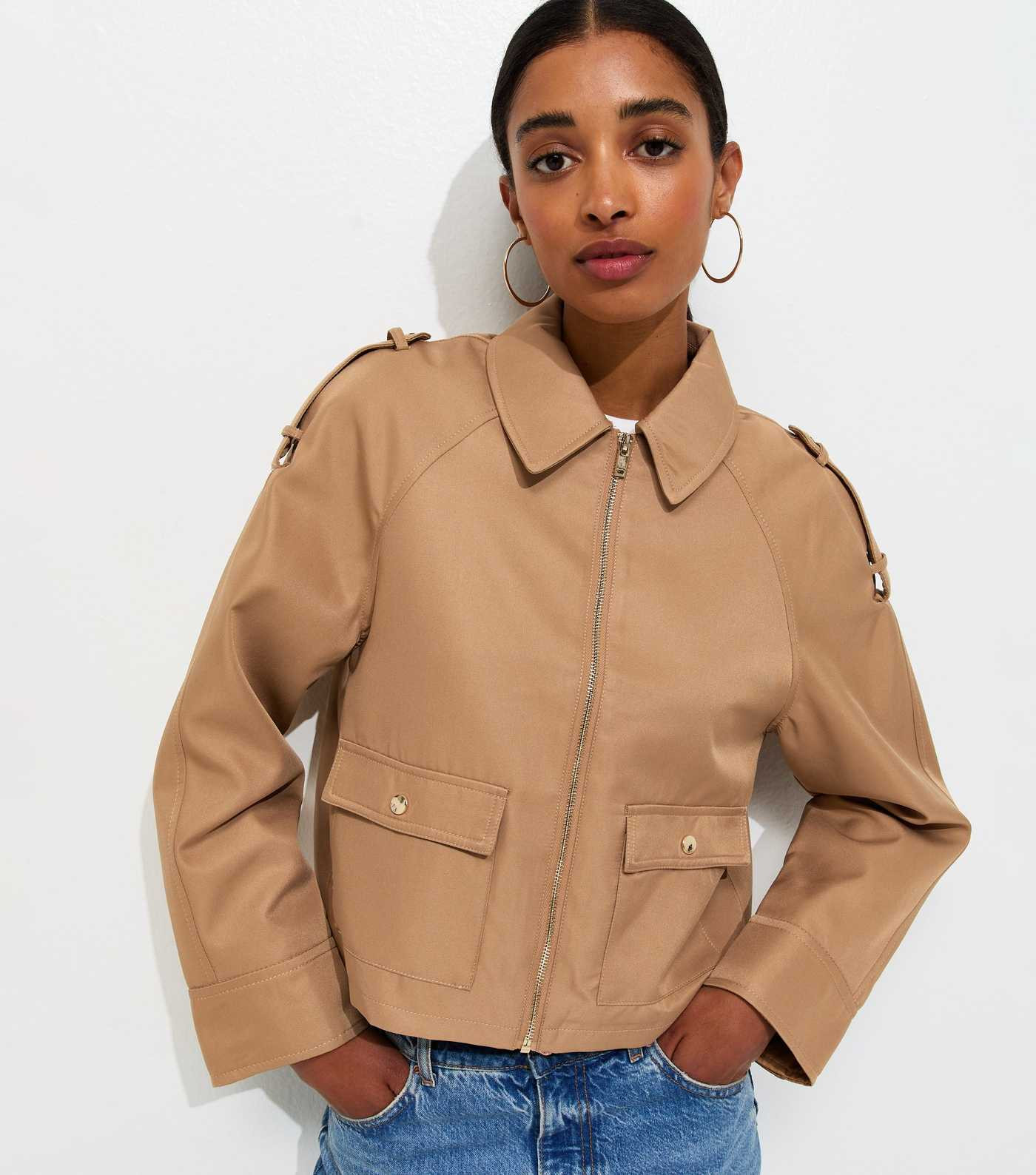 Tan Short Trucker Jacket | New Look | New Look (UK)