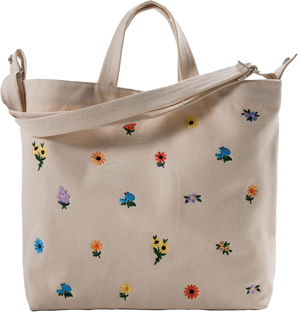 BAGGU Duck Bag Canvas Tote, Essential Everyday Tote, Spacious and Roomy | Amazon (US)