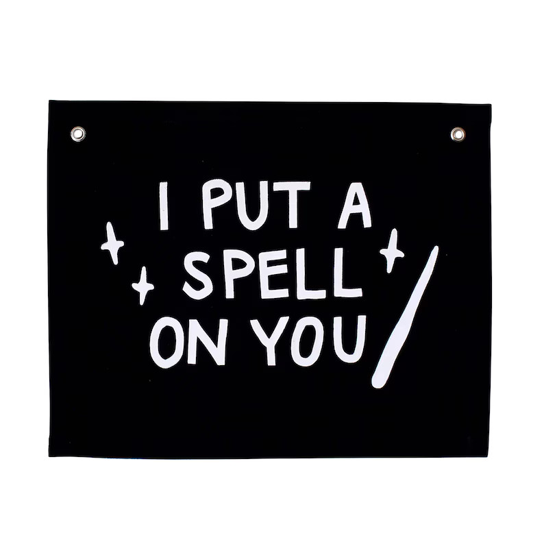 I Put a Spell Banner - Canvas Wall Flag | Wall Art for Nursery | Modern Kids Room | Kids Banner |... | Etsy (US)