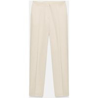 Zara - Slim Fit Linen Pants - Light Beige - Xs - Woman | Zara US