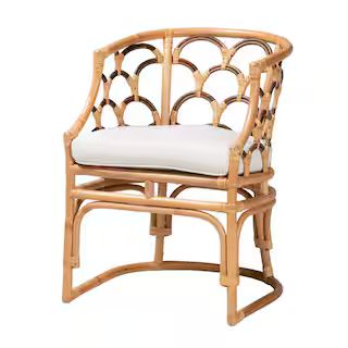 bali & pari Aster Natural Rattan Armchair 225-13073-HD - The Home Depot | The Home Depot