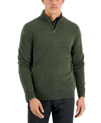 Club Room Men's Cashmere Quarter-Zip Sweater, Created for Macy's  - Macy's | Macy's