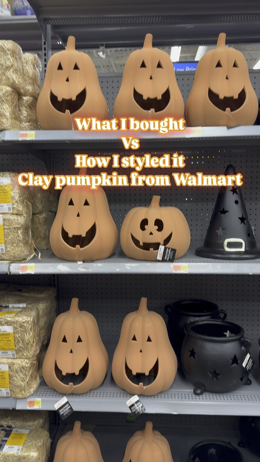 What I bought vs how I styled it - clay pumpkins from Walmart

#diyhomedecor #diydecor #falldecorations
#diyfalldecor #falldecoratingideas #fallhomedecor
#falldecorating #halloweendecor #diyhalloween #halloweendecoration #spookyseason #halloweendiy #halloweeniscoming #spookyseason #walmarthome #walmartfinds #iywyk

#LTKFallSale #LTKSeasonal #LTKVideo