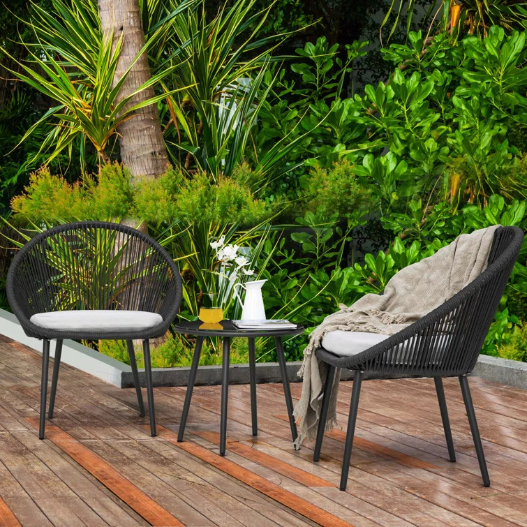 Febus Metal 2 - Person Seating Group with Cushions | Wayfair North America