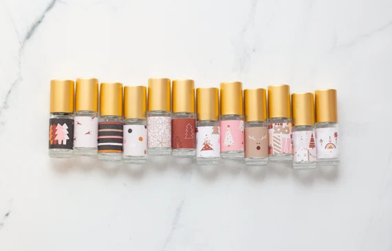 5 ml Printed Winter Labels | Christmas Essential Oil Roller Bottle Labels | Waterproof Oil Resist... | Etsy (US)