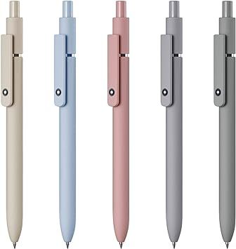 Amazon.com: Eeoyu 5pcs Gel Pens Quick Dry Ink Pens Fine Point Retractable Roller Ball Pens Black ... | Amazon (US)