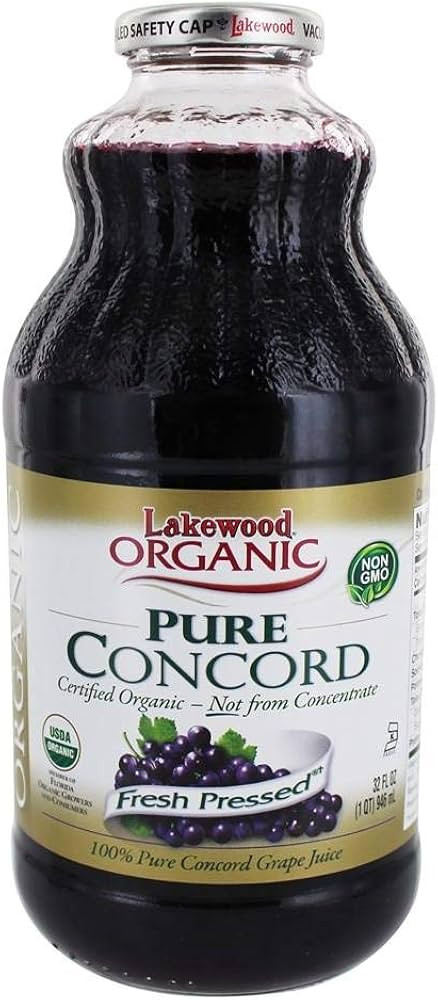 Lakewood Organic Pure Concord Grape Juice, 32 oz | Amazon (US)