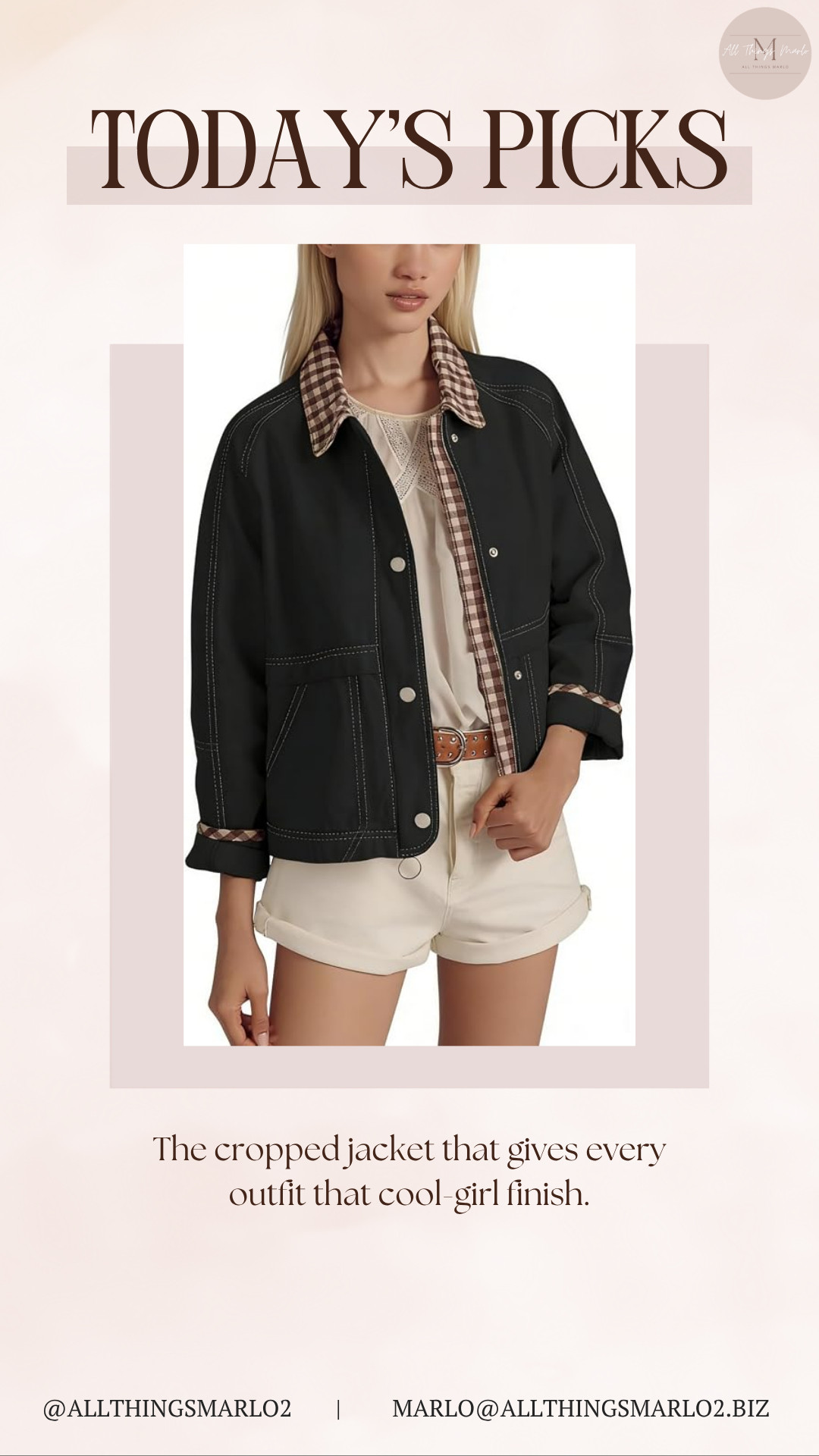 The cropped jacket that gives every outfit that cool-girl finish. 

 #LTKSeasonal #LTKWorkwear #LTKTravel