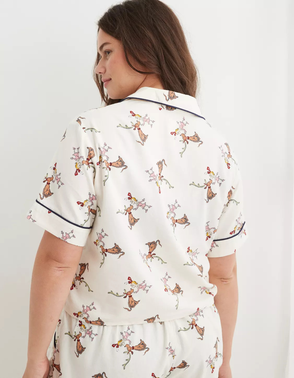 Aerie Cindy Lou Who Flannel Pajama Shirt | Aerie