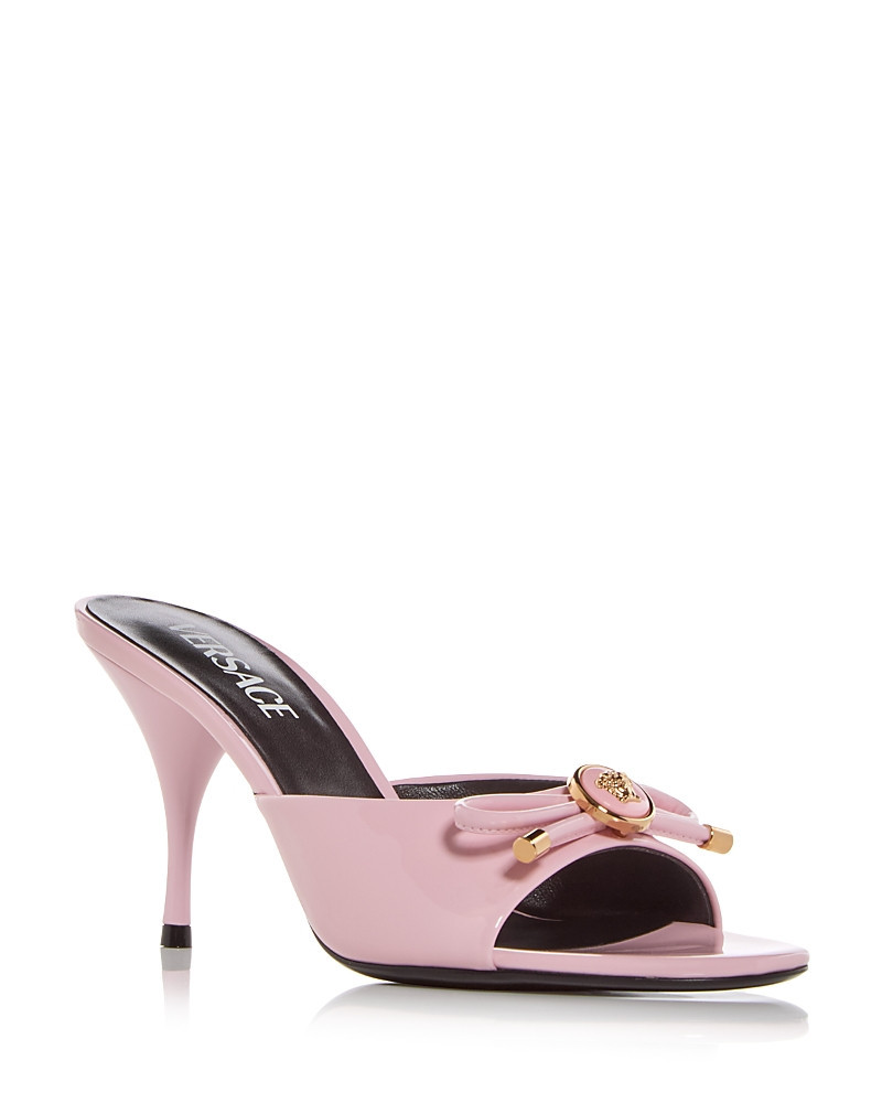Versace Women's Opera Bow 85mm Patent Mule Sandals | Bloomingdale's (US)