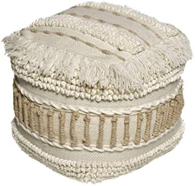 Christopher Knight Home Proto Pouf, Ivory + Beige | Amazon (US)