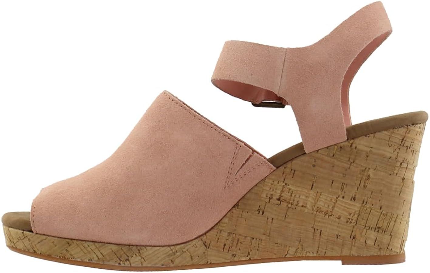 TOMS Womens Tropez Athletic Sandals Casual High Heel 3" & Up - Beige | Amazon (US)