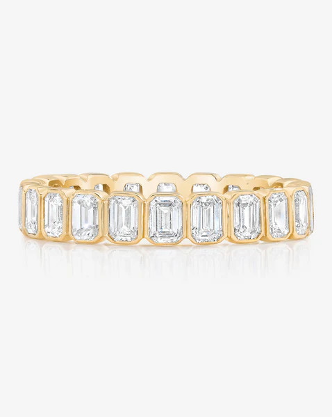 Emerald Bezel Eternity Band | Ring Concierge