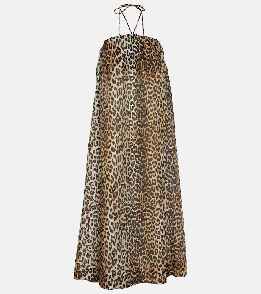 Ganni Leopard-print voile maxi dress | Mytheresa (US/CA)