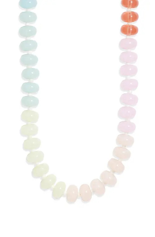 Nordstrom 12mm Beaded Necklace in Pastel Multi- Gold at Nordstrom | Nordstrom