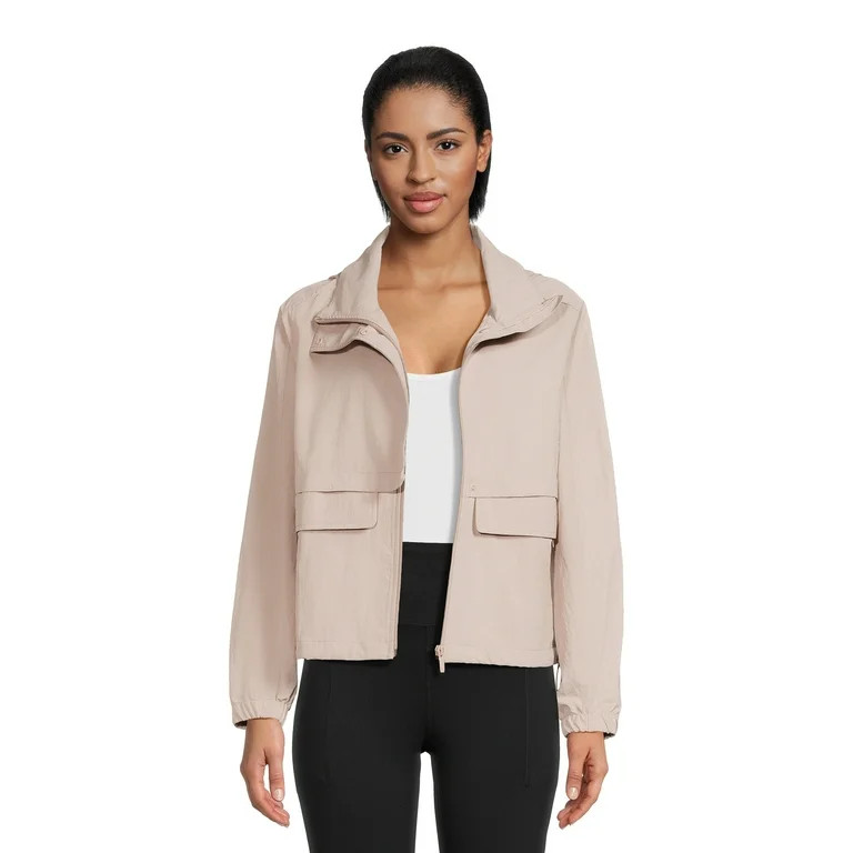 Avia Women's Zip Front Windbreaker with Hood, Sizes XS-3X | Walmart (US)