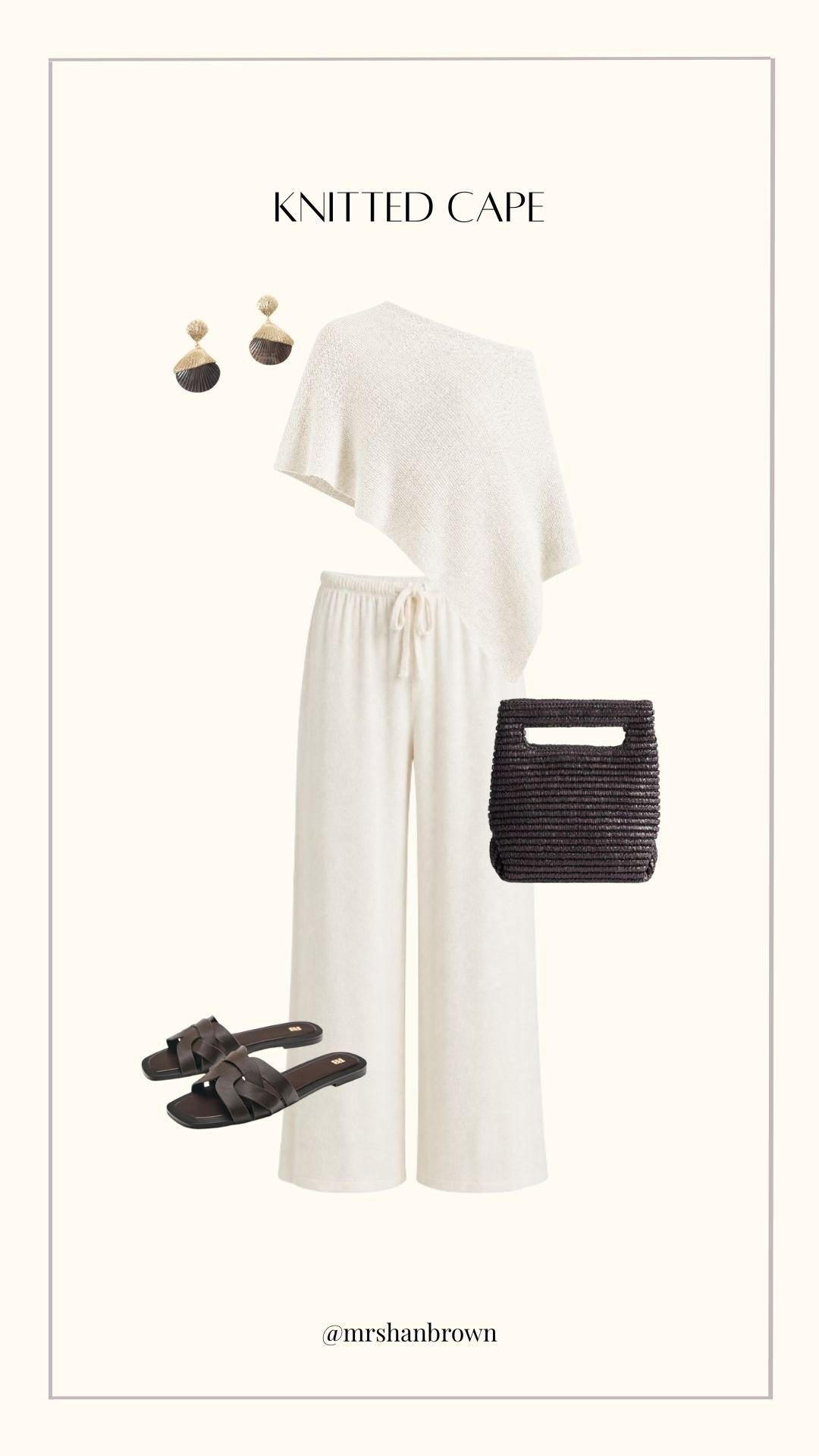 How gorgeous for an evening on holiday 😍

Knitted cape, neutral outfit, co-ord, chocolate brown, summer accessories, holiday outfit, euro summer

#LTKuk #LTKsummer #LTKtravel