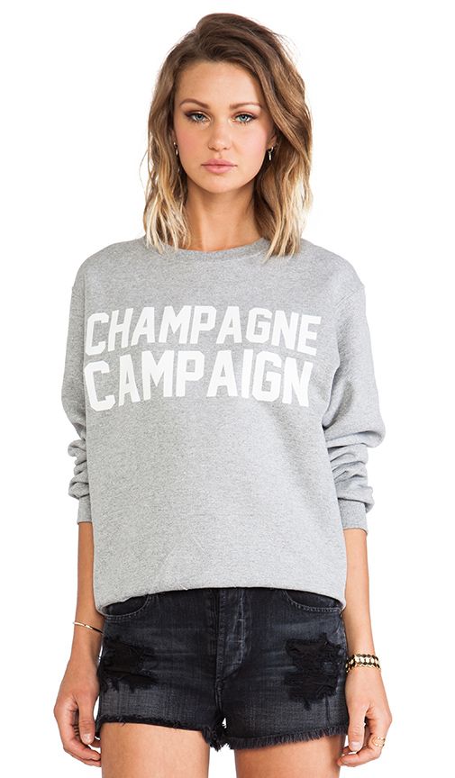 Private Party ""Champagne Campaign"" Sweatshirt in Gray | Revolve Clothing (Global)