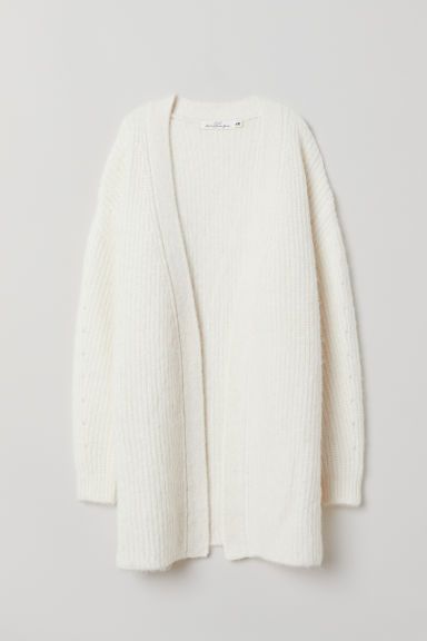 H & M - Cardigan with Tie Belt - White | H&M (US + CA)