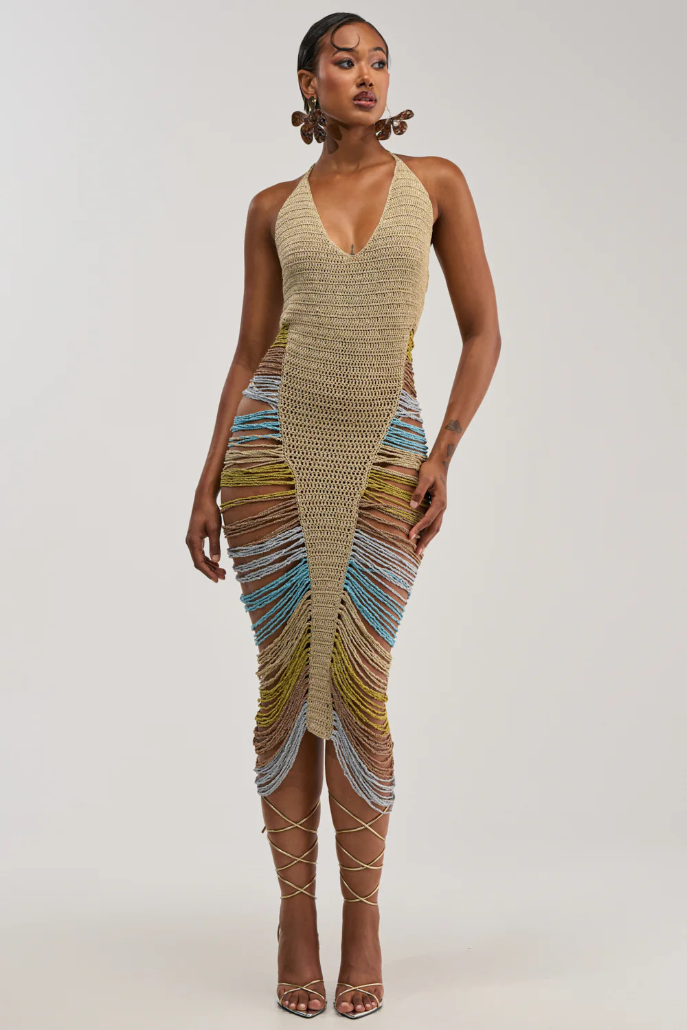 NOT PLAYING IT SAFE CROCHET MAXI DRESS | AKIRA